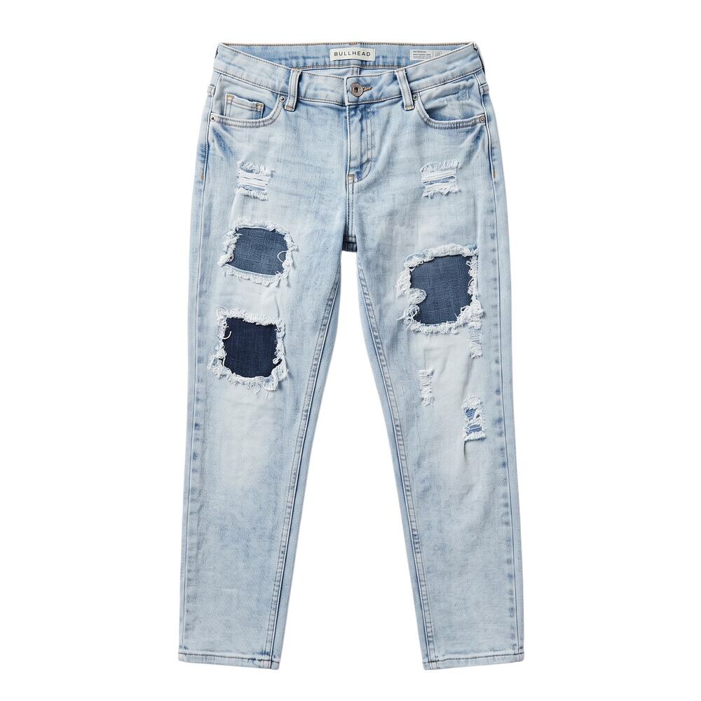 Bullhead Denim Skinny Boyfriend Distressed Jeans